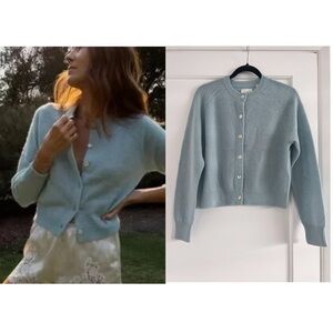 Doen Petra Cardigan Blue Button-Up Sweater S